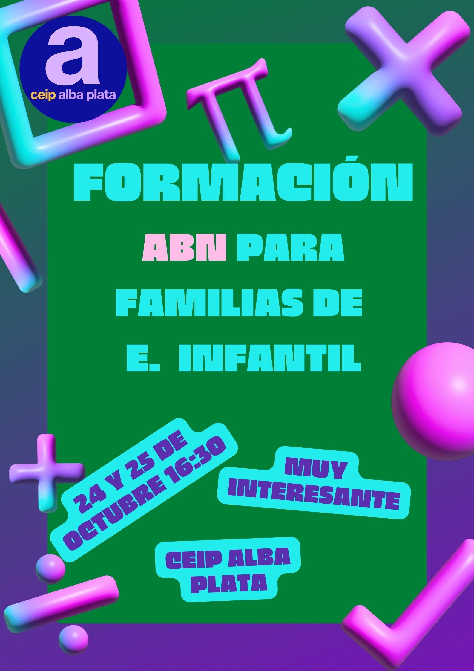 3D Gradient Math Mindsets Poster